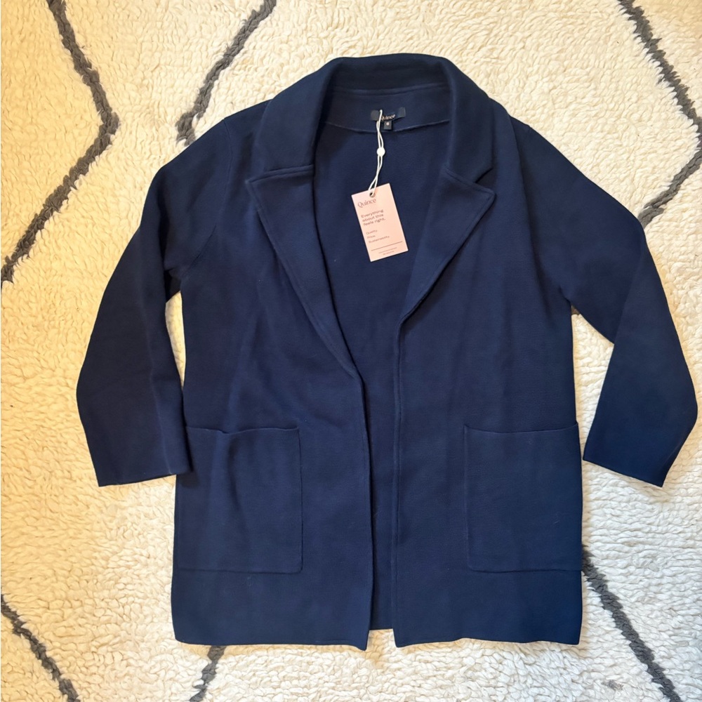 Quince Cotton Knit Blazer size small